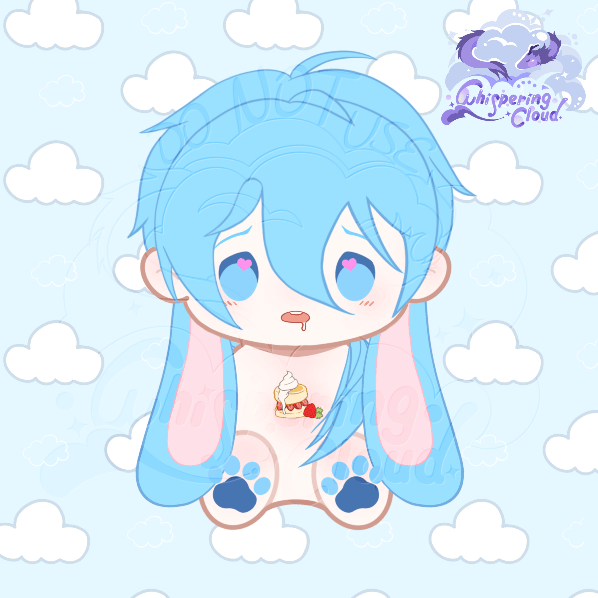 Bubblegum Soufflé Plush - Whispering Cloud - Original Plush NU: Carnival Customized Design Bubblegum Soufflé 40cm Peluche