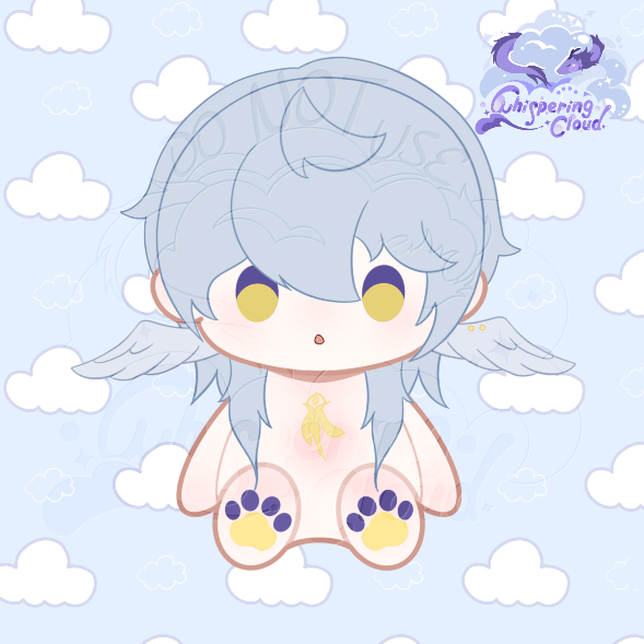 Lavender Macaron Plush - Whispering Cloud - Original Plush Honkai: Star Rail Customized Design Lavender Macaron 40cm Peluche