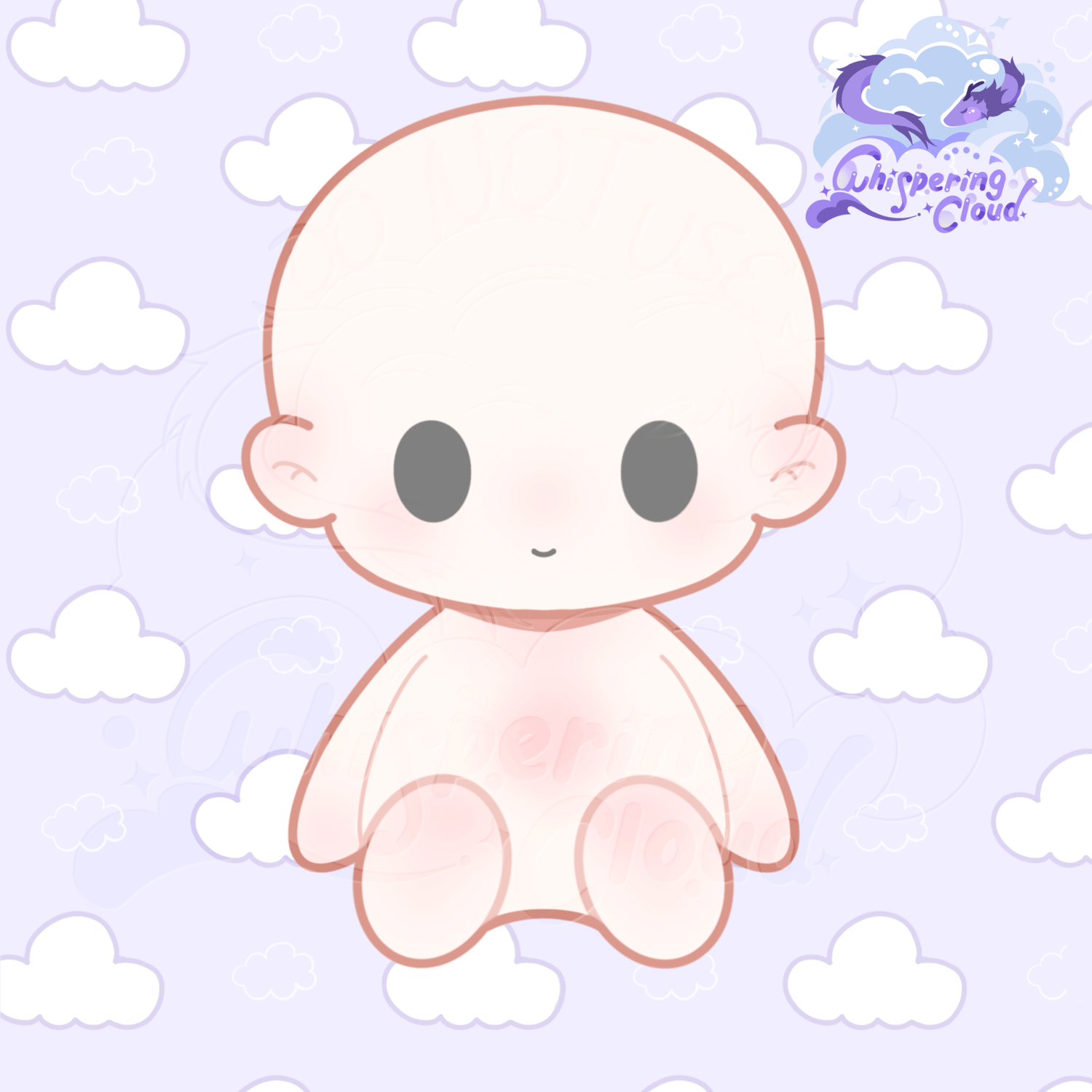 Bespoke Plush - Whispering Cloud - Original Plush Customized Design Rose Pastry 10cm 40cm Peluche