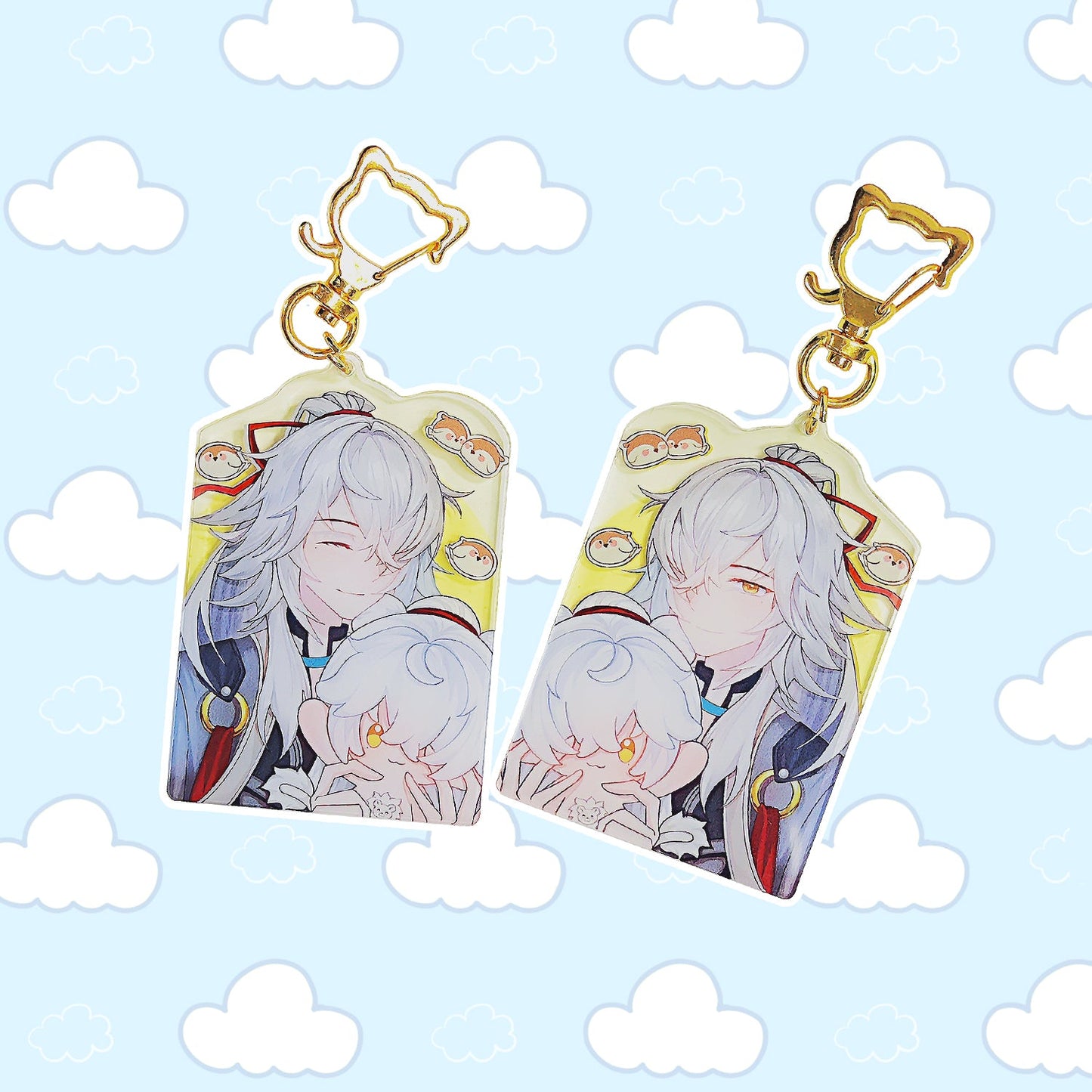 Jing Mimi Plush | In Stock - Whispering Cloud - Honkai: Star Rail Jing Mimi Charm Double Expression Jing Yuan Keyring Original Plush Customized Design