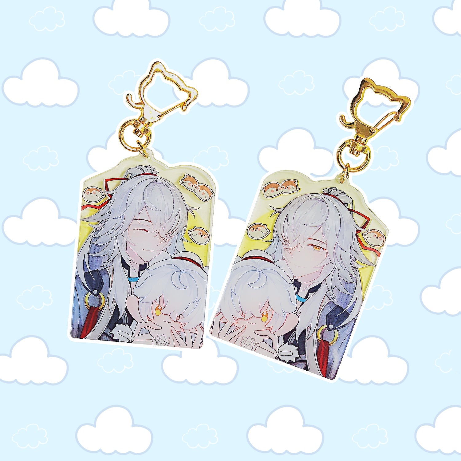 Jing Mimi Plush | In Stock - Whispering Cloud - Honkai: Star Rail Jing Mimi Charm Double Expression Jing Yuan Keyring Original Plush Customized Design