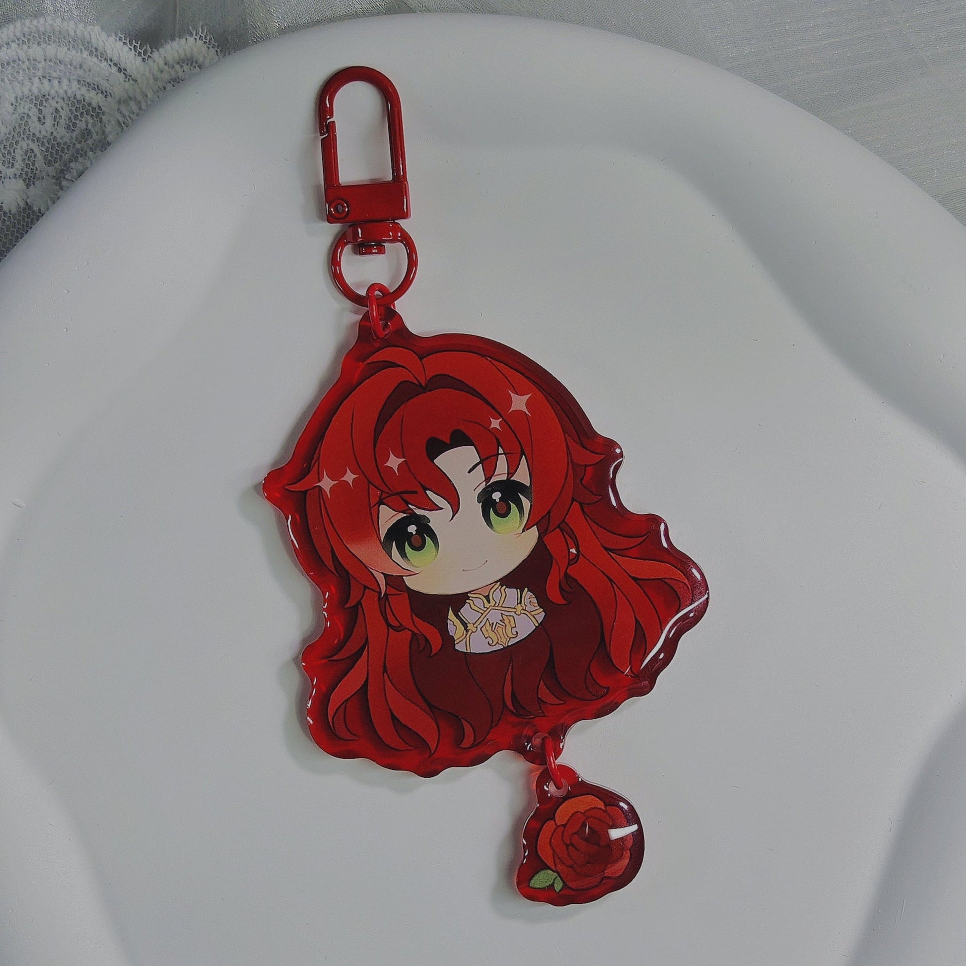 Rosa Cake Keyring Charm - Whispering Cloud - Original Plush Customized Design Honkai: Star Rail Rosa Cake Pendant