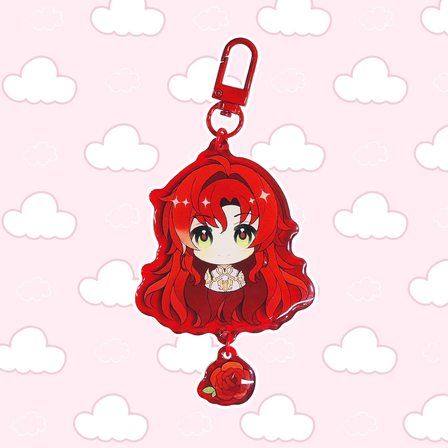 Rosa Cake Keyring Charm - Whispering Cloud - Original Plush Customized Design Honkai: Star Rail Rosa Cake Pendant